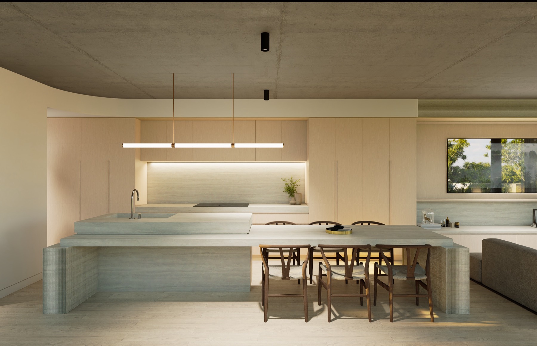 Kitchen and dining, upper level